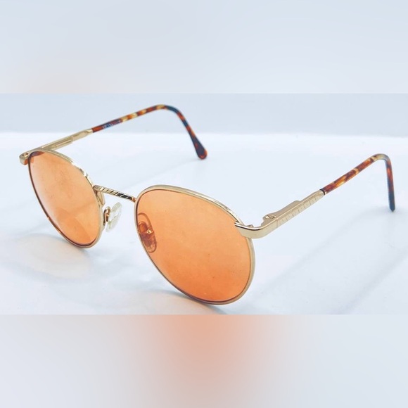 Vintage Viennaline Tortoise Gold Round Sunglasses Frames Only - Picture 2 of 8